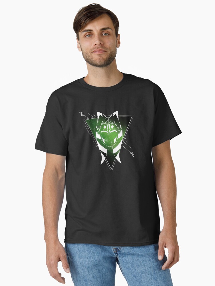 Thumbnail 2 of 7, Classic T-Shirt, Galaxy Ahsoka - Green designed and sold by totalartitude.