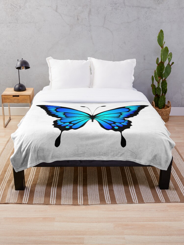 blue butterfly blanket