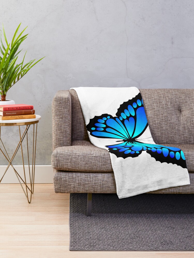 blue butterfly blanket