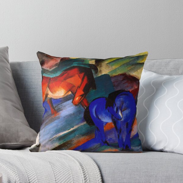 Item preview, Two Horses - red and blue by Franz Marc designed and sold by LuciaS.