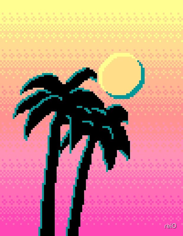 Palm Trees and Pixels' by rei0.