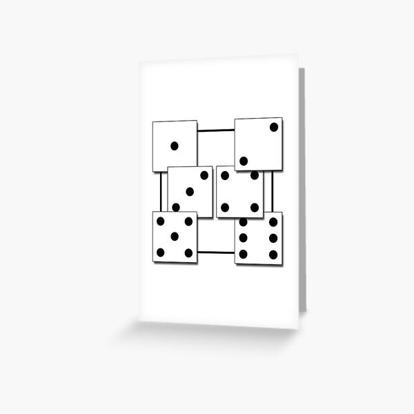D6 Dice Greeting Card