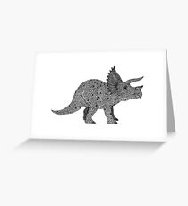 Triceratops Dinosaur Greeting Card
