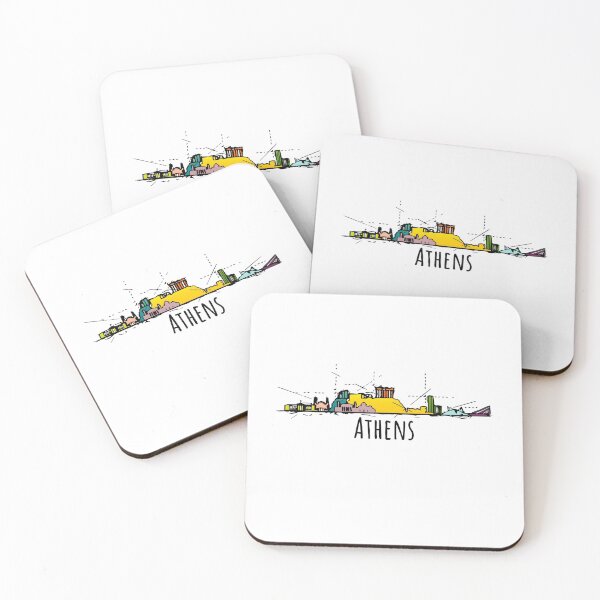 Item preview, Athens Greece Skyline Cartoon Sketch designed and sold by IvonDesign.