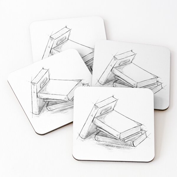 Item preview, Books piled up to read sketch designed and sold by SketchingSofia.