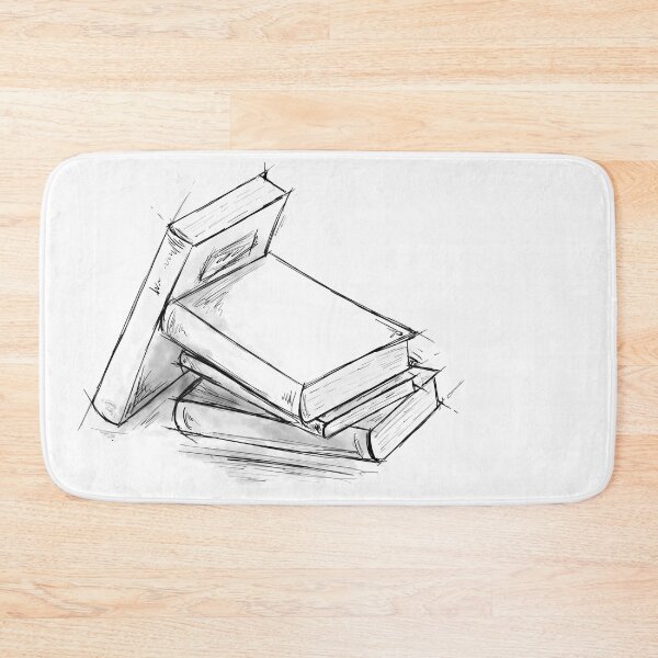 Item preview, Books piled up to read sketch designed and sold by SketchingSofia.