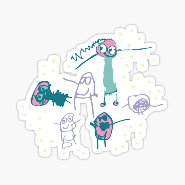 Naomi - Floral - Confetti - Single Motif Sticker