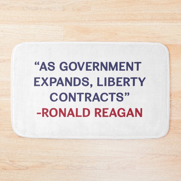 Item preview, "As Government Expands, Liberty Contracts" - Ronald Reagan Quote (Red and Blue)  designed and sold by AmericanArt.