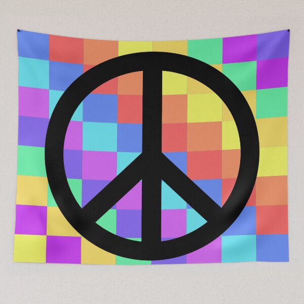 Item preview, Anti Nuclear Energy Peace Symbol Rainbow Flag designed and sold by deanworld.
