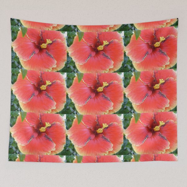 Item preview, single yellow edged ,red hibiscus designed and sold by MardiGCalero.