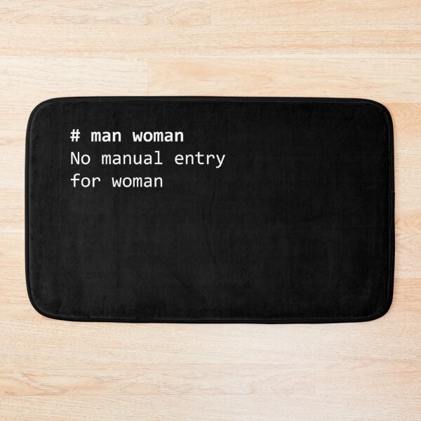 Item preview, # man woman, No manual entry found for woman, Linux terminal joke designed and sold by mstfcntrk.