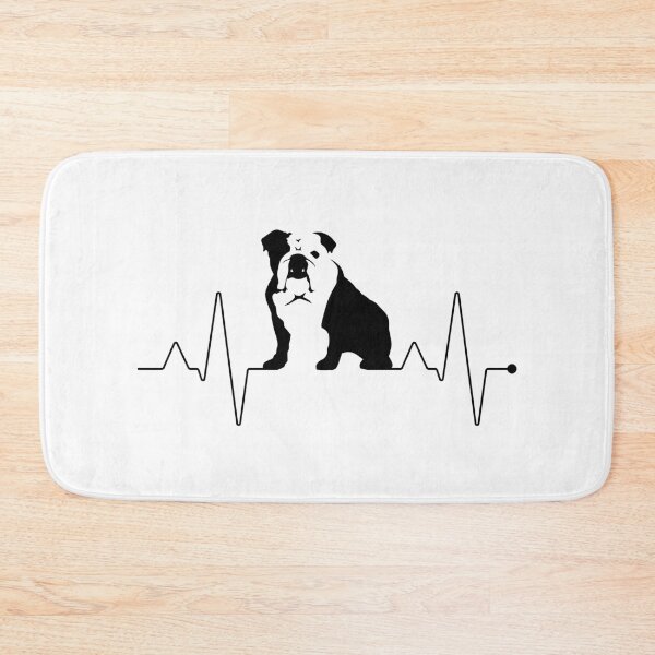Item preview, ECG I love Bulldog Heartbeat  designed and sold by cartoonice.