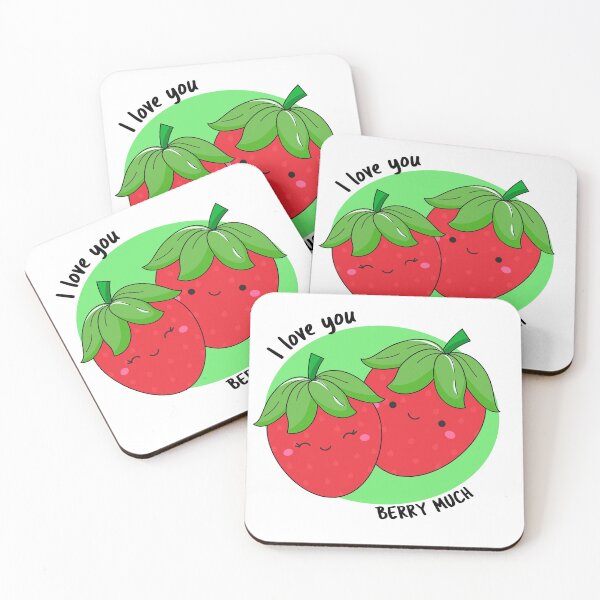 Item preview, Kawaii strawberries. I love you berry much designed and sold by GennyBunny.