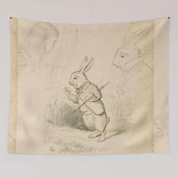 Item preview, Original White Rabbit Illustration from  Alice in Wonderland - John Tenniel designed and sold by Vintage Designs +.