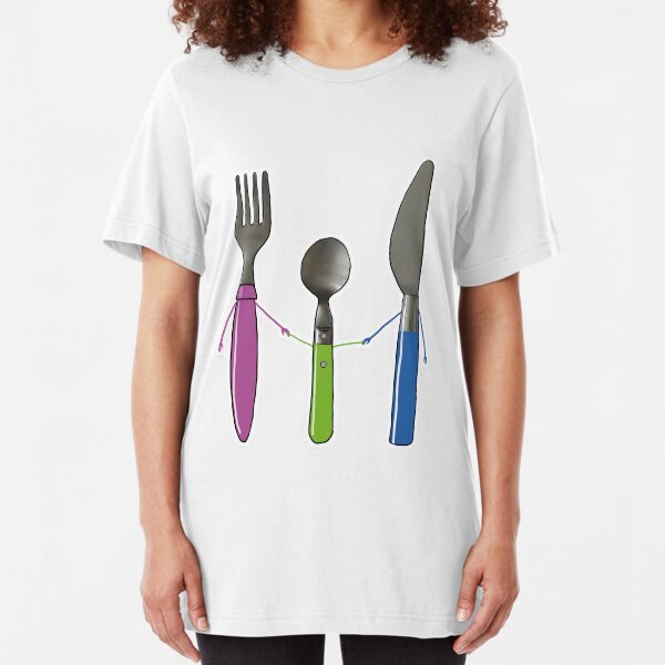 Fork, knife and spoon Slim Fit T-Shirt