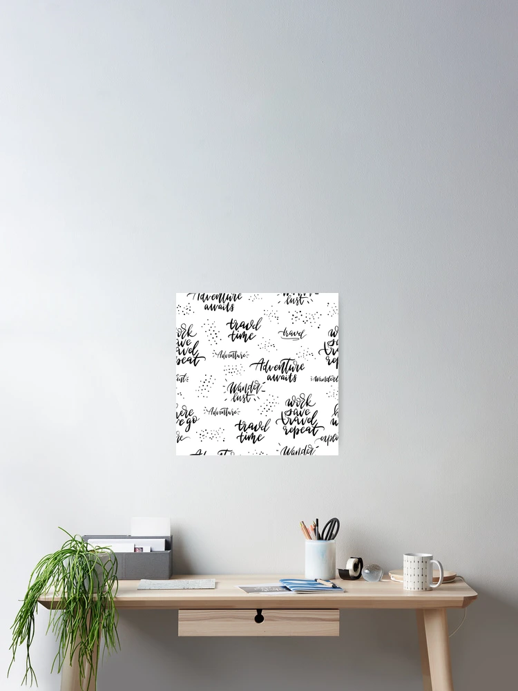 Thumbnail 2 of 3, Poster, Travel Time Pattern designed and sold by GrayCatGraphics.