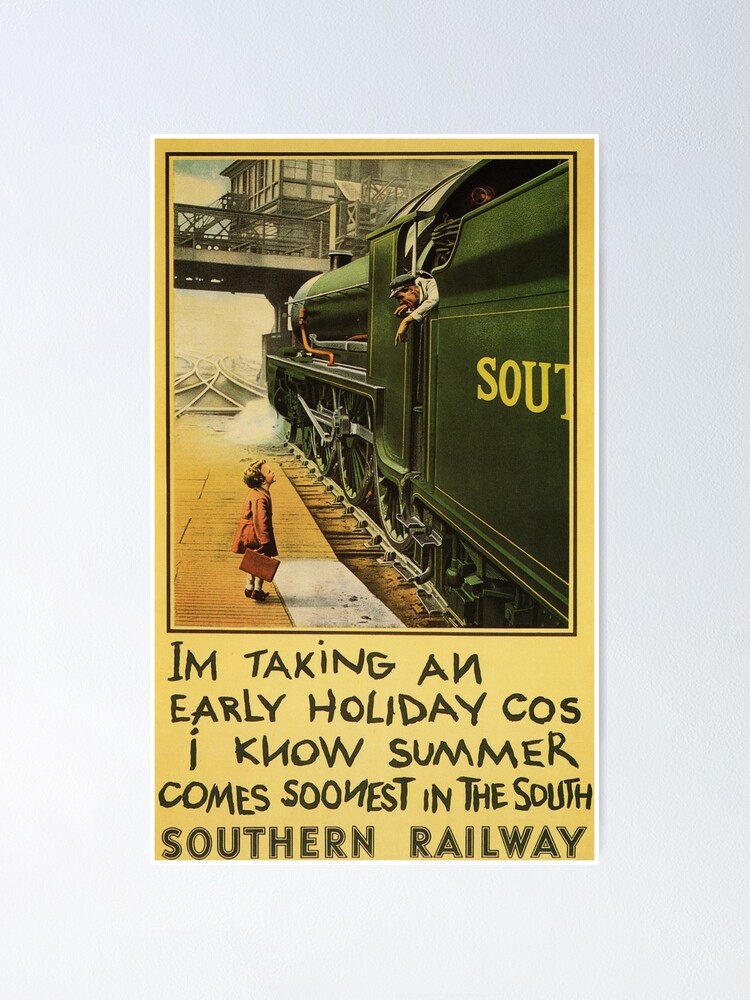 1920's Southern Railways Summertime Rambles Railway  Poster  A3 Reprint 