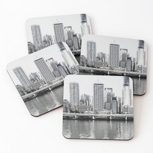 Item preview, Brisbane City Blanco y Negro designed and sold by EmilyAmeliaArt.