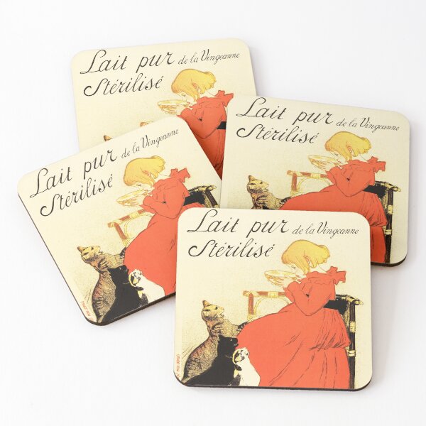 Item preview, Lait Pur Sterilise Sterilized Fresh Milk Advertisement  by Steinlen 1894 Vintage French  designed and sold by retroposters.