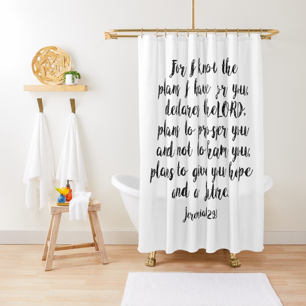 "Bible Verse Jeremiah 2911" Shower Curtain for Sale by walkbyfaith
