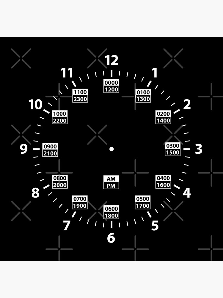 24 Hour Military Time and Standard Time Combo by hobrath