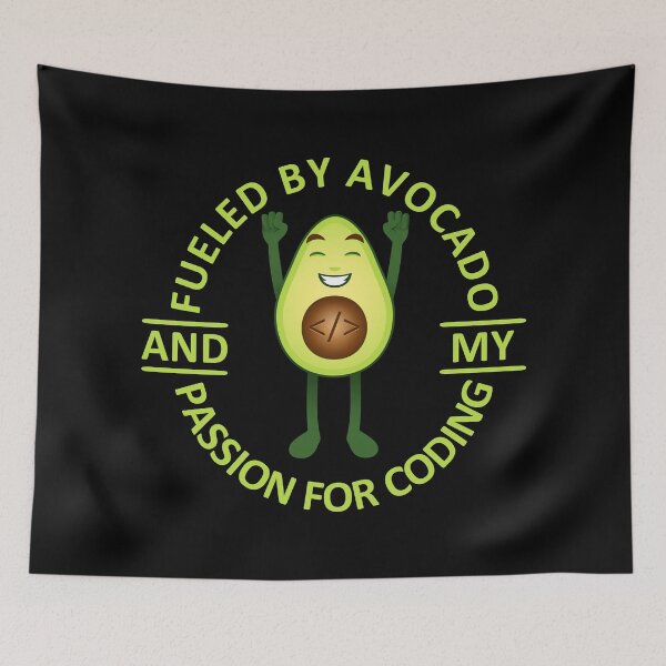 Item preview, Fueled By Avocado And My Passion For Coding designed and sold by 4wordsmovement.