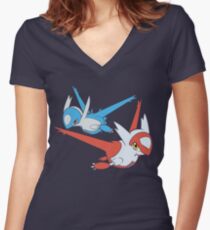 Latias and Latios - Eon Women's Fitted V-Neck T-Shirt