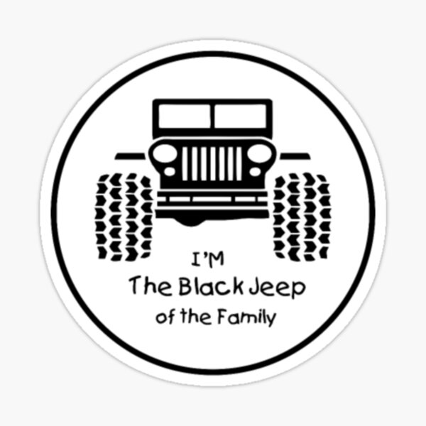Je suis la jeep noire de la famille Sticker