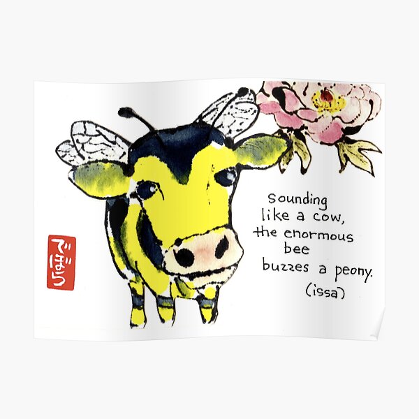 Cow Bee Poster