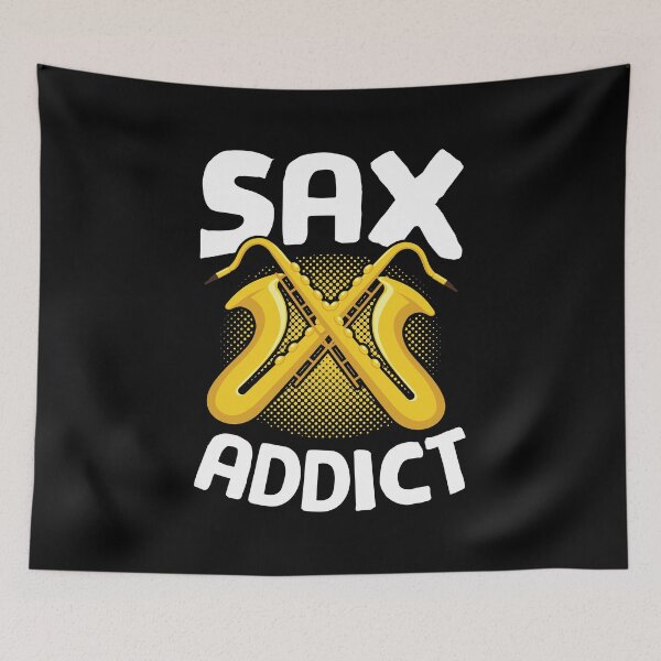 Item preview, Sax Addict Saxophone Jazz Music Player Gift Idea designed and sold by haselshirt.