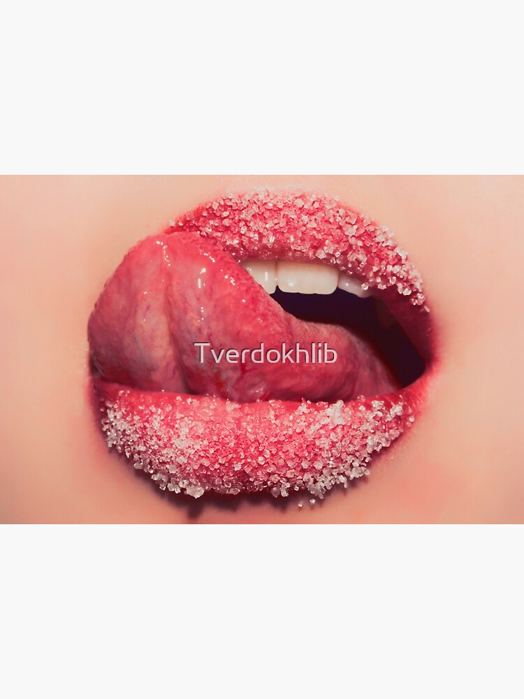 Sexy Zunge Die Rosa Lippen Der Frauen Im Zucker Leckt Grusskarte Von Tverdokhlib Redbubble