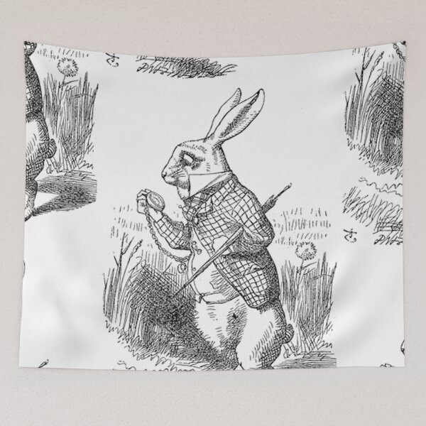 Item preview, White Rabbit Illustration from  Alice in Wonderland - John Tenniel designed and sold by Vintage Designs +.