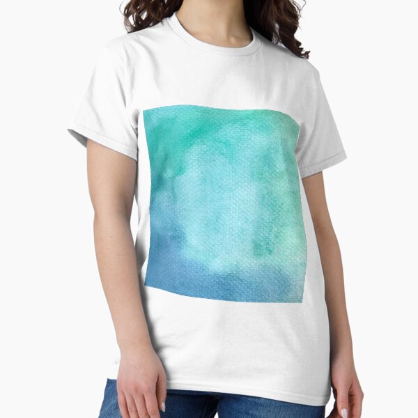 Vista previa del artículo con la obra «Textura de acuarela azul turquesa verde», diseñado y vendido por Vic Torys ☆.
