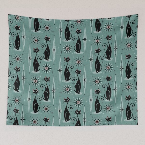 Item preview, Mid Century Cats and Clocks III designed and sold by studioxtine.