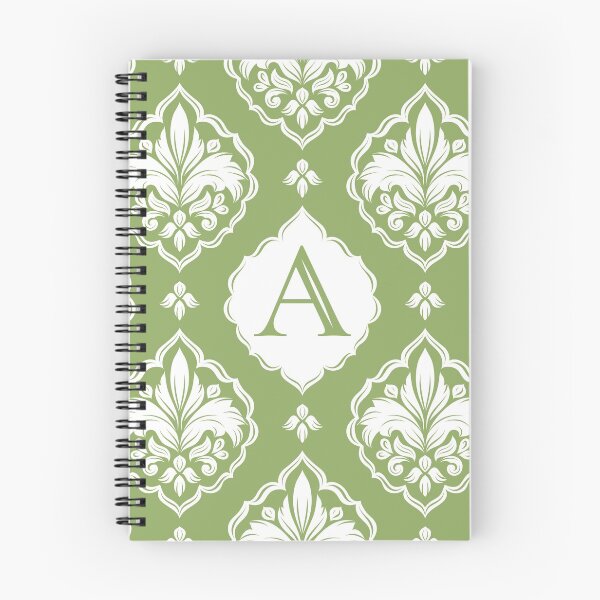 Item preview, Personalized Monogram. Royal flower. Green and white decorative pattern. Initial letter A. designed and sold by Annartlab.