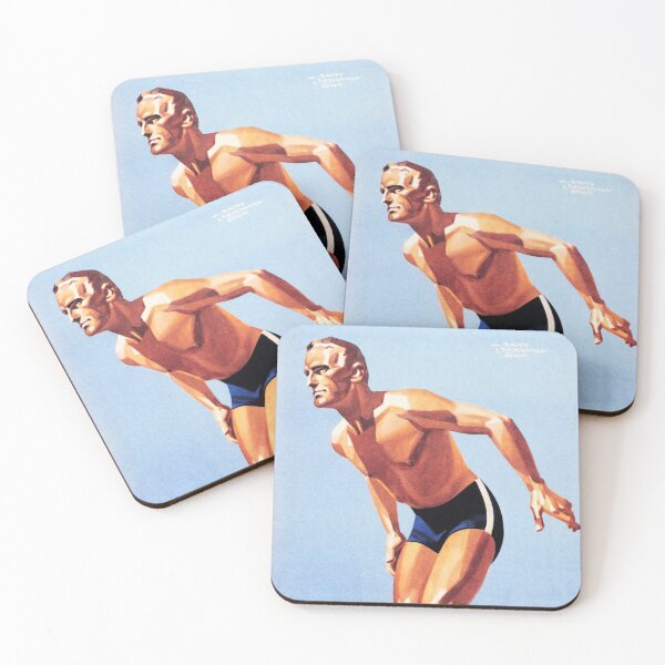 Item preview, Heinzelmann Flip Swim Wear Art Deco Vintage Advertisement designed and sold by retroposters.