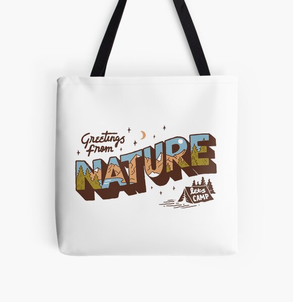 Nature Greetings All Over Print Tote Bag