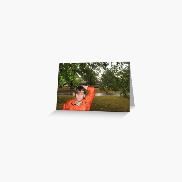 Standing in the Rain I Greeting Card