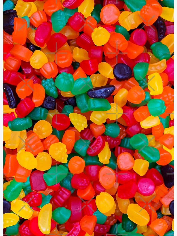 Jujube Gummy Real Candy Pattern Art Board Print By Patternsoup Redbubble