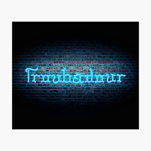 Troubadour Neon Sign Photographic Print