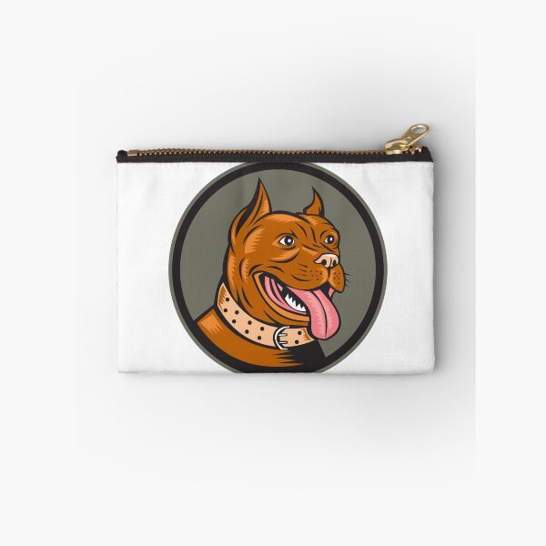 Item preview, Pitbull Dog Mongrel Head Circle Woodcut designed and sold by patrimonio.