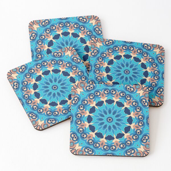 Item preview, Blue beige mandala  designed and sold by fuzzyfox.