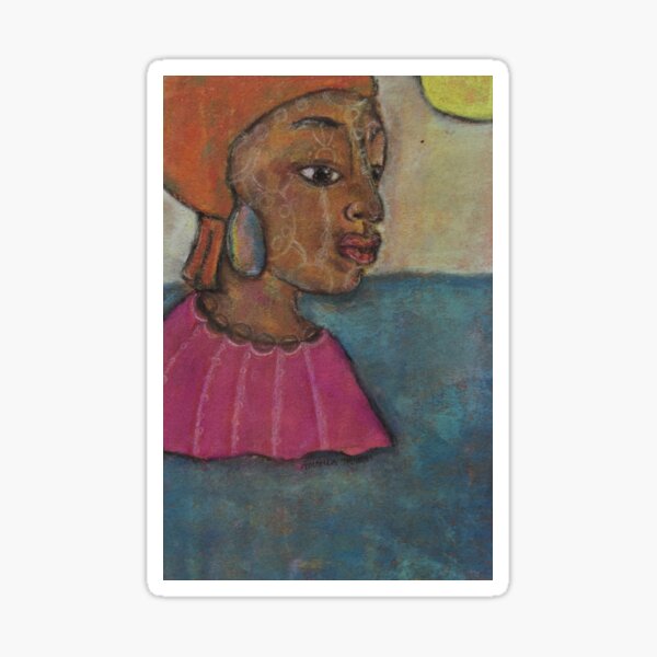 Pastel Portrait - S62 Sticker