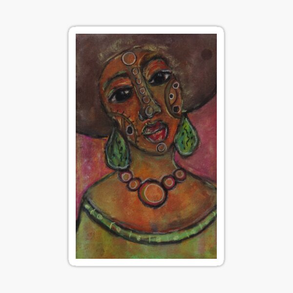 Pastel Portrait - S64 Sticker