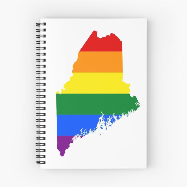 Item preview, LGBT Flag Map of Maine  designed and sold by abbeyz71.