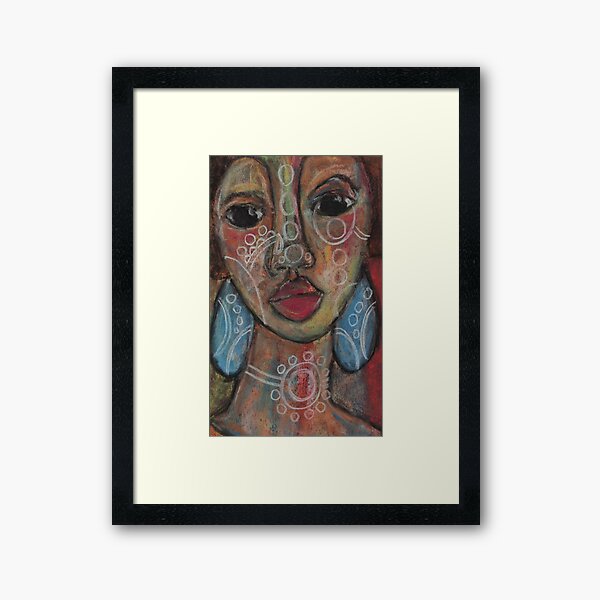 Pastel Portrait - S66 Framed Art Print