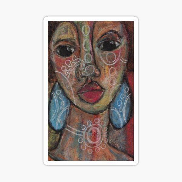 Pastel Portrait - S66 Sticker