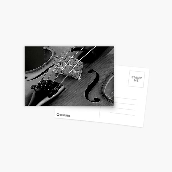Item preview, Contemporary Black White Violin Musical Instrument Art Matted Picture USA A621 designed and sold by byNicol.
