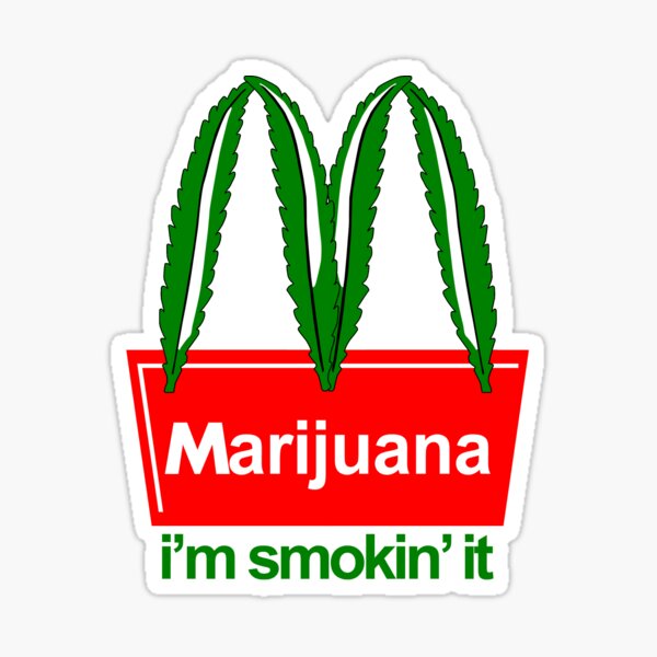 Weed Smoking It Sticker