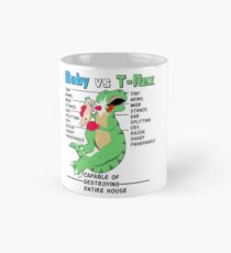 Taza clásica Bebé vs T-Rex